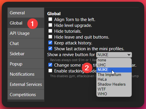 Torn Tools Settings